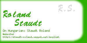 roland staudt business card